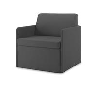 DIVANI STORE - Poltrona Letto Singolo DAG 78 cm Antracite - Con Materasso 195cm - Salvaspazio per Arredamenti Moderni