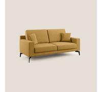 Divano 2 Posti 146x95x91 cm in Tessuto Giallo