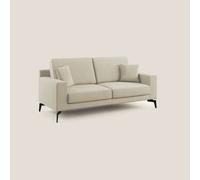 Divano 2 Posti 146x95x91 cm in Tessuto Panna