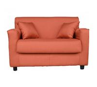 Divano 2 posti Arancio - tessuto sfoderabile 124 cm BOLOGNA