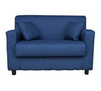 Divano 2 posti Blu - tessuto sfoderabile 124 cm BOLOGNA