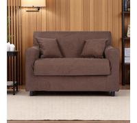 Divano 2 posti Brown - tessuto impermeabile 124 cm BOLOGNA