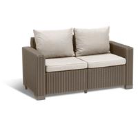 Divano 2 Posti da Giardino 141x68x71,5h cm Keter California Cappuccino