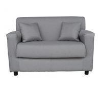 Divano 2 posti Grigio - tessuto sfoderabile 124 cm BOLOGNA