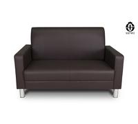 SAMIRA Divano 2 Posti In Ecopelle Testa Di Moro mod. Charlie