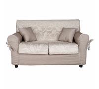 Divano 2 posti in tessuto sfoderabile 150 cm PANAMA Beige Chiaro