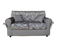 Divano 2 posti in tessuto sfoderabile 150 cm PANAMA Marrone/Beige