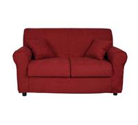 Divano 2 posti in tessuto sfoderabile VERONA 150 cm tinta unita BORDEAUX