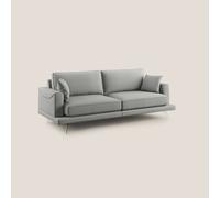 Divano 3 Posti 218x88x93 cm in Tessuto Grigio