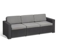 DIVANO 3 POSTI ALLIBERT CALIFORNIA cm 199x68x72h CON CUSCINI