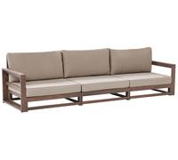 Divano 3 posti in legno di acacia con cuscini tortora Timor II