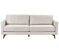 Divano 3 posti tessuto beige chiaro MALA
