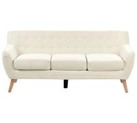 Divano 3 posti tessuto imbottito beige chiaro Motala