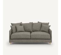 Divano 3P convertibile in tweed, Lazare Marrone 3 posti