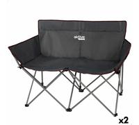 Divano a 2 Piazze Aktive Nero Pieghevole 107 x 88 x 63 cm [2 Unità]