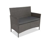 Divano a 2 posti in tecnorattan Calabria Premium Garden Point antracite