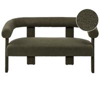 Divano a 2 posti tessuto Boucle verde Ilbro