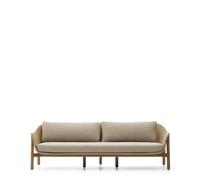 Divano a 3 posti Galea in teak massiccio e rattan sintetico 223 cm FSC 100%