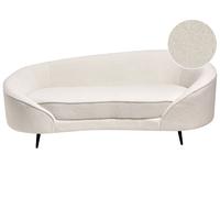Beliani Divano a 2 posti velluto curvo stile glamour bianco