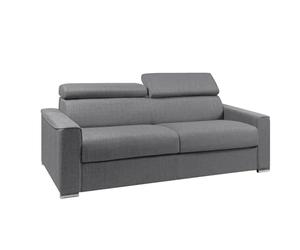 Divano a 4 posti convertibile Express in tessuto Vizir - letto da 160 cm, materasso da 22 cm, con memoria di forma DUNLOPILLO