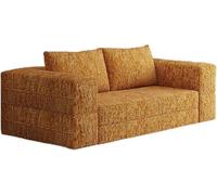 Divano a Compressione, Divano 2 Posti Sottovuoto Componibile, Senza Montaggio, Tampone in Spugna ad Alta resilienza, per Camera da Letto/Soggiorno/caffè,Giallo,180cm