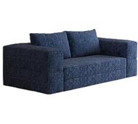 Divano a Compressione, Divano 2 Posti Sottovuoto Componibile, Senza Montaggio, Tampone in Spugna ad Alta resilienza, per Camera da Letto/Soggiorno/caffè,Blu,200cm