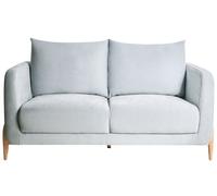 Divano a due posti con rivestimento in ciniglia con braccioli Gambe in legno Sog