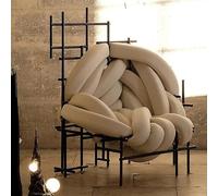 Divano a Due Posti, Divano Decorativo dal Gusto Artistico Lungo 60", Struttura in Metallo + Spugna ad Alta Densità, for Soggiorno, Studio Fotografico, Bar, Galleria D'arte