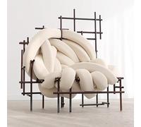 Divano a Due Posti, Divano Decorativo dal Gusto Artistico Lungo 60", Struttura in Metallo + Spugna ad Alta Densità, for Soggiorno, Studio Fotografico, Bar, Galleria D'arte