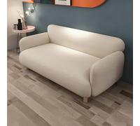 Divano A Due Posti, Divano In Similpelle Con Gambe Ispessite, Seduta Imbottita In Materiale A Doppio Strato, Struttura In Legno Massello, Comodi Divani Imbottiti A 2 Posti(E,140cm)