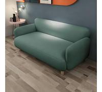 Divano A Due Posti, Divano In Similpelle Con Gambe Ispessite, Seduta Imbottita In Materiale A Doppio Strato, Struttura In Legno Massello, Comodi Divani Imbottiti A 2 Posti(G,120cm)