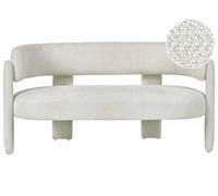 Divano a due posti imbottito in ciniglia con schienale curvo stile scandinavo mo