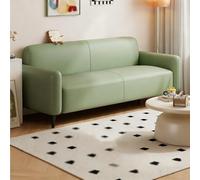 Divano A Due Posti Piccolo E Moderno, Divani A Due Posti Con Arredamento Moderno Di Metà Secolo, Materiale In Pelle, Gambe In Metallo Ispessite E Rialzate, Salvaspazio(B,125cm)