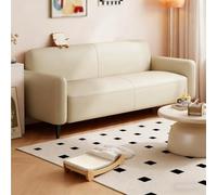 Divano A Due Posti Piccolo E Moderno, Divani A Due Posti Con Arredamento Moderno Di Metà Secolo, Materiale In Pelle, Gambe In Metallo Ispessite E Rialzate, Salvaspazio(A,150cm)