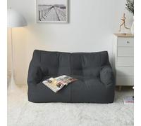 Divano a sacco moderno piccolo per un accogliente soggiorno decorativo, doppio sedile per balcone o camera da letto, leggero e portatile, imbottitura non inclusa