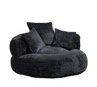 Divano a Sacco Oversize, Poltrone a Sacco per Adulti con 3 Morbidi Cuscini, Imbottitura in Memory Foam E Tessuto in Ciniglia Delicato sulla Pelle, Non Richiede Montaggio per Soggiorno, Camera