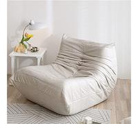 Divano a un posto per camera da letto, divano ad alta densità, in schiuma rimbalzante, per videogiochi, soggiorno (beige, 90 x 105 x 70 cm)