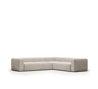 Divano ad angolo Blok 5 posti in ciniglia rosa 320 x 290 cm/290 x 320 cm FSC Mix Credit