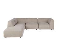 Divano ad angolo sinistro 4/5 posti beige chiné