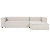 Divano angolare 3 posti beige lato sinistro VERNON