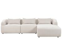 Divano angolare 3 posti tessuto beige sinistro SVANSELE