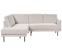 Divano angolare 4 posti tessuto beige destro BREDA