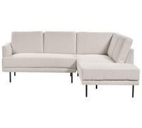 Divano angolare 4 posti tessuto beige sinistro BREDA