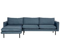 Divano angolare 4 posti velluto blu versione destra VINTERBRO