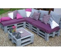 Divano angolare cm 200 x 240 con tavolino realizzati con Pallet Bancali EPAL