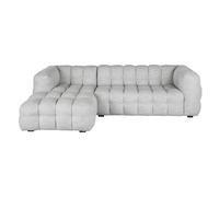 Divano angolare con penisola a sinistra 4/5 posti grigio chiaro