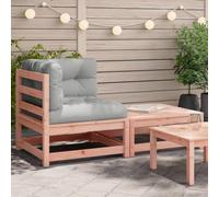Divano Angolare da Giardino con Cuscini e Poggiapiedi in Legno Massello Douglas, Set Relax per Esterno con Design Modulare per Terrazza, Patio, Giardino, Comodo e Resistente alle Intemperie