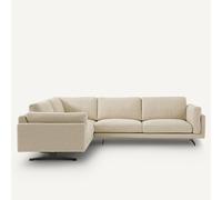 Divano angolare in bou sar Beige angolo destro