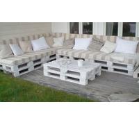 Divano angolare in legno con Pallet Bancali EUR EPAL arredamento mt 3,20 x 2,40