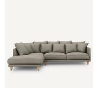 Divano angolare in tweed, Lazare Beige angolo destro